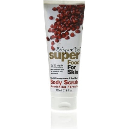 Exfoliant corp, Bodycare Deli, Rodie & Acai Berry, 250 ml, ambalaj alb