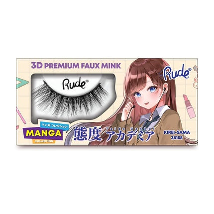 Rude Manga 3D Faux Mink Lashes, negru, voluminos
