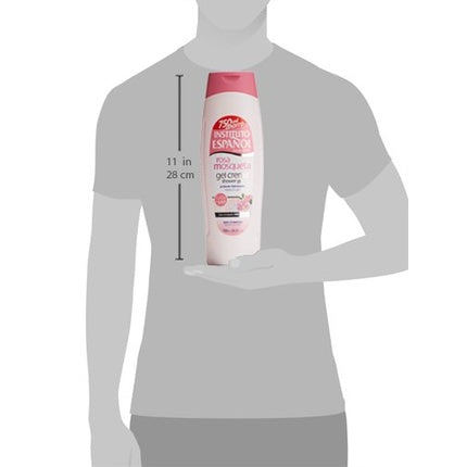 Gel de duș, Instituto Español, Rosa Mosqueta 750ml, ambalaj alb și roz