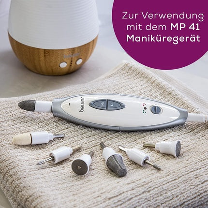Set rezerve pentru manichiură/pedichiură, Beurer, 7 capete accesorii