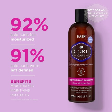 Șampon pentru păr ondulat, Hask, Curl Care, 355ml