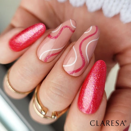 Gel UV Claresa Love Story 6, roz glitter, 5g