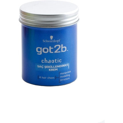 Gel de păr Schwarzkopf got2b Chaotic Modelling Fibre Gum, albastru, 100ml