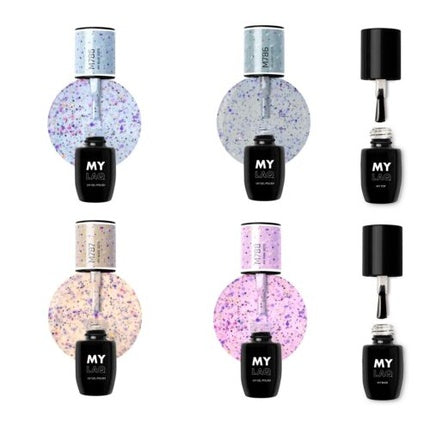 Lac unghii Néonail, MyLaQ, 5ml, diverse culori, efect sclipici