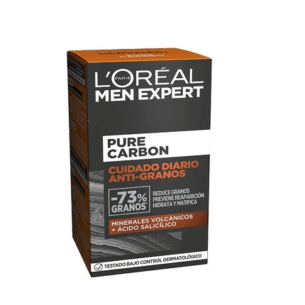 Cremă zilnică anti-acneică, L'Oréal Paris Men Expert, cărbune pur, 50ml