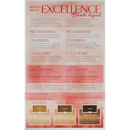 L'Oreal Paris Excellence Creme Hair Dye 01s 9.32 Rubiu Deslumbrant, 175 g