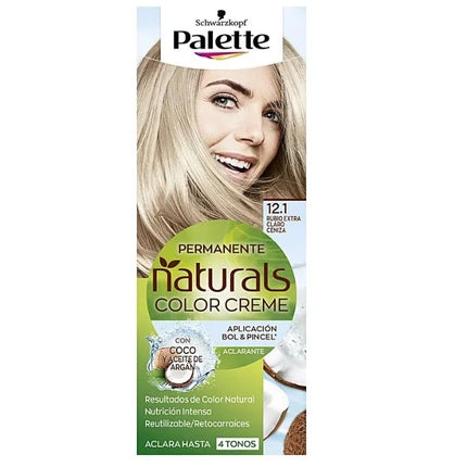Cremă vopsea păr Schwarzkopf Palette Naturals Color Creme 121 Extra Light Ash Blonde, 74 g