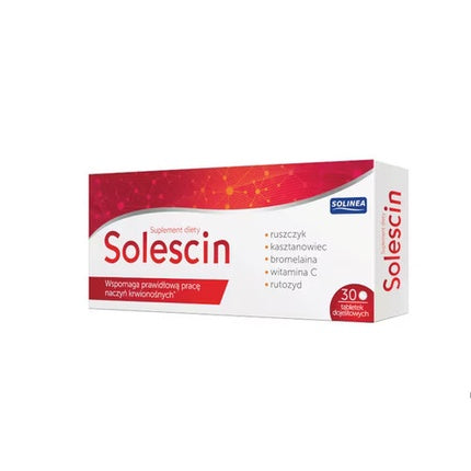 Solescin 30 Tablete Suport pentru Vasele de Sânge cu Rusci și Vitamina C