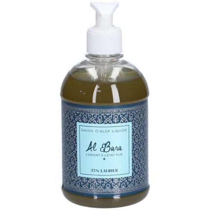 Săpun lichid Al Bara 35% Laurel, 447g, culoare verde măslinie