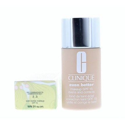 Fond de Ten Clinique Even Better Makeup SPF 15 WN 01 Flax 30 ml, Culoare Bej