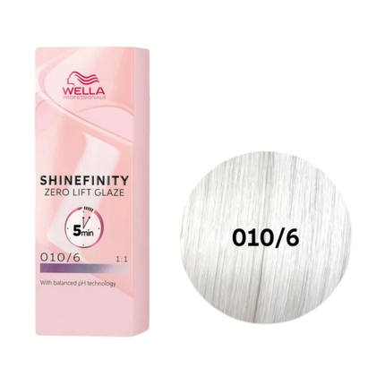 Wella Professionals Shinefinity 010/6, Glazură pentru păr, Culoare Argintie, 30ml