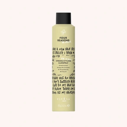 Spray fixant pentru păr, Four Reasons, Original Strong Styling Hairspray, cutie galbenă, capac negru