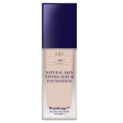 Serum Fard Claresa Natural Skin Tinted Foundation - 0n Fair Neutral, 32ml