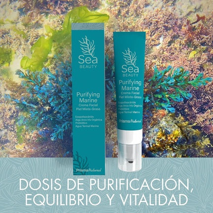 Crema facială Prisma Natural Sea Beauty Purifying Marine, emulsie pentru piele mixtă, 50ml