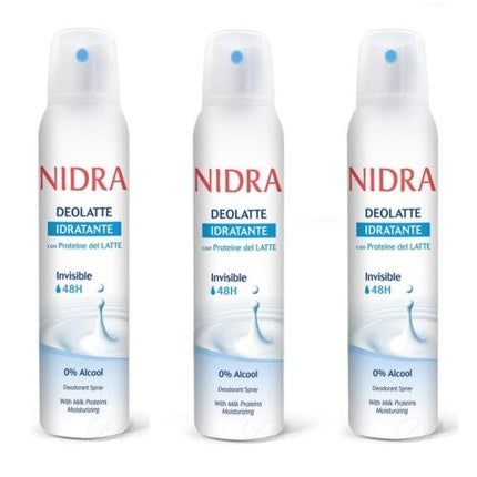 Deodorant Nidra Deolatte Idratante Invisible, 150ml, fără alcool