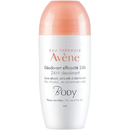 Deodorant Avène Eau Thermale, 50ml, alb cu capac roz, fără alcool
