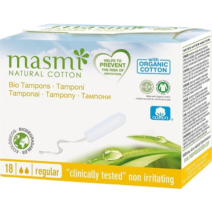 Tampoane organice, Masmi Natural Cotton, Classic, 50g
