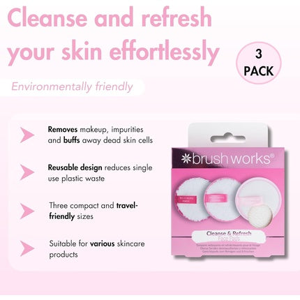 Discuri demachiante Brushworks Cleanse & Refresh, 30 g
