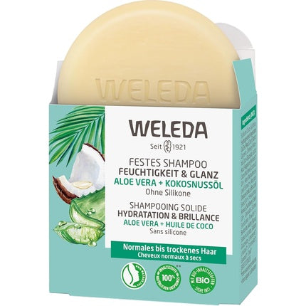Șampon Solid Weleda, Moisture & Shine, 50 g, Fără Silicone