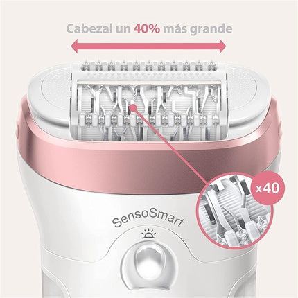 Set Epilat Braun Silk-épil 9, 9/980 Senso Smart, alb, roz pal
