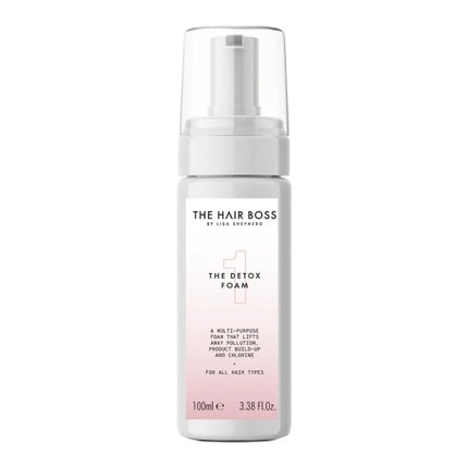 Mousse capilar, The Hair Boss, The Detox Foam, alb cu accente roz, 100 ml