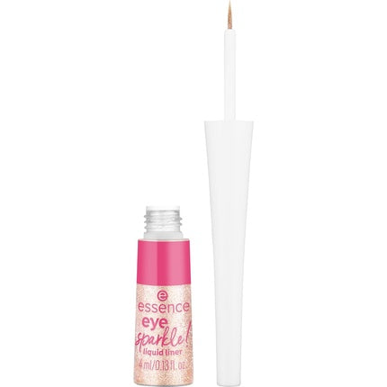 Rimel lichid pentru ochi, Essence Eye Sparkle Liquid Liner No. 01 Silver, efect metalic argintiu