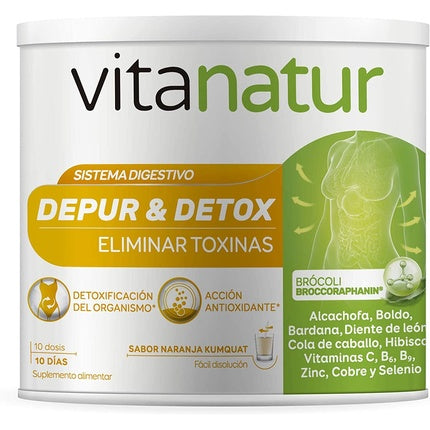 Supliment detoxifiere, Vitanatur, Depur&Detox, aromă de portocală