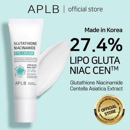 Aplb Glutathione Niacinamide Eye Cream, Lipo Gluta Niac 27.4%, 0.68 fl oz (20 g), tub alb