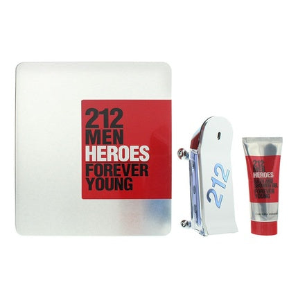 Set Cadou Parfum Carolina Herrera 212 Men Heroes, 90ml EDT + Body Wash 100ml