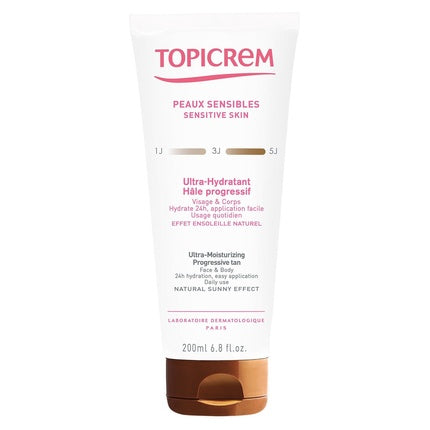 Lotiune autobronzanta, Topicrem, ten sensibil, 200ml