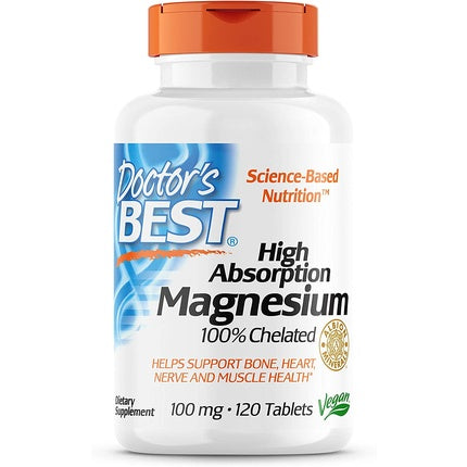Doctor's Best High Absorption Magnesium, 120 comprimate, dozaj 200 mg