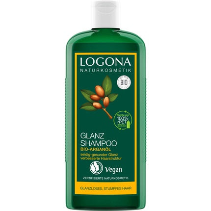 Șampon Logona Naturkosmetik Shine cu Ulei Organic de Argan, 380 g