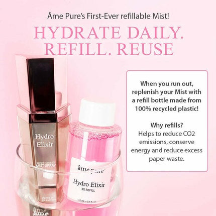 Spray facial Âme Pure Hydro Elixir, roz, 100ml