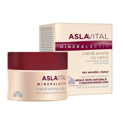 Crema Antirid Gerovital Aslavital Mineralactiv cu Calciu, 50ml