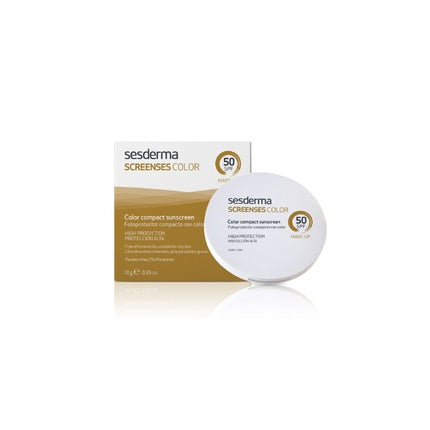 Sesderma Screenses Compact Sunscreen With Colour SPF50 Light, Compact cu pudră colorată, 10g