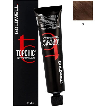 Vopsea permanentă păr, Goldwell Topchic 7B Safari, 60ml