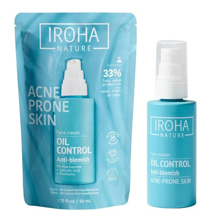 Ser facial Iroha Nature Oil Control cu Acid Salicilic și Niacinamidă, 50 ml