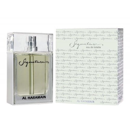 Eau De Toilette Al Haramain Signature bărbați, sticlă transparentă, 100ml