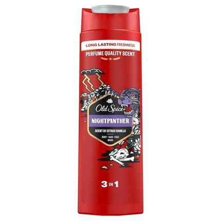 Gel de duș Old Spice Night Panther 3 în 1 pentru bărbați 400 ml