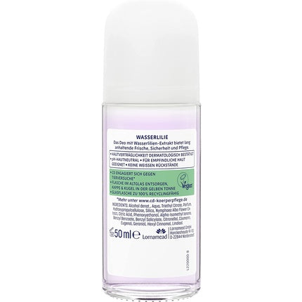 Deodorant roll-on Cd, Water Lily, 50 ml