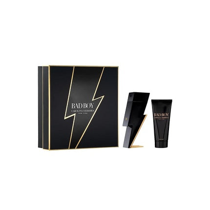 Set Cadou Parfum Bad Boy, Carolina Herrera, 100ml + Gel de Duș, Negru