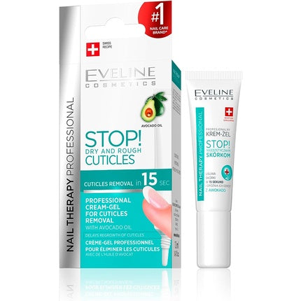 Îndepărtător cuticule lichid Eveline, 12 ml, ulei de avocado