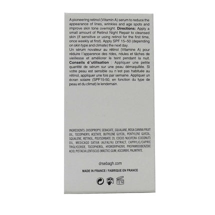 Ser anti-aging Dr Sebagh Retinol Night Repair, maro, 30 ml