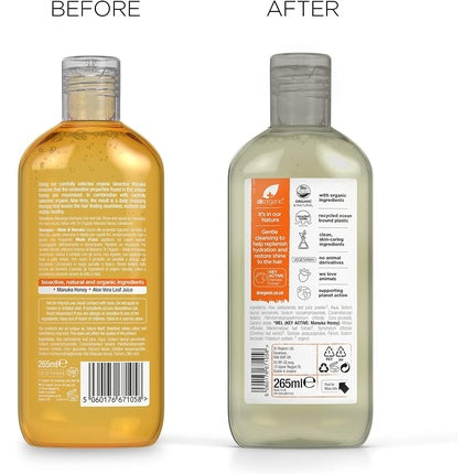Șampon Dr Organic, Manuka, ambalaj ecologic, 265ml