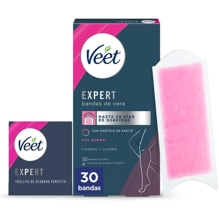 Benzi depilatoare Veet Expert, Unt de Shea, 30 buc