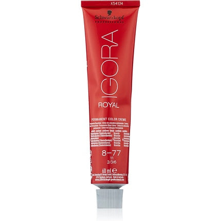 Vopsea de păr Schwarzkopf Igora Royal 8-77, roșu aprins, 60 ml