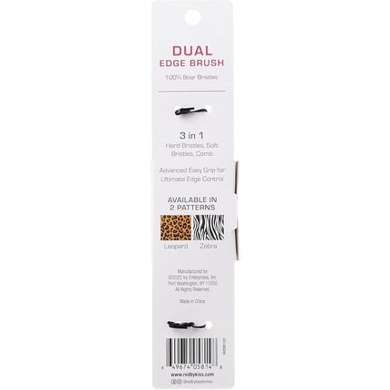Perie Duală Edge 3 în 1, Red By Kiss cu Perii Moi și Duri