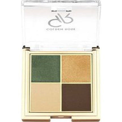 Paleta ochi Golden Rose Quattro Eyeshadow Palette 02, 4 culori, verde, auriu