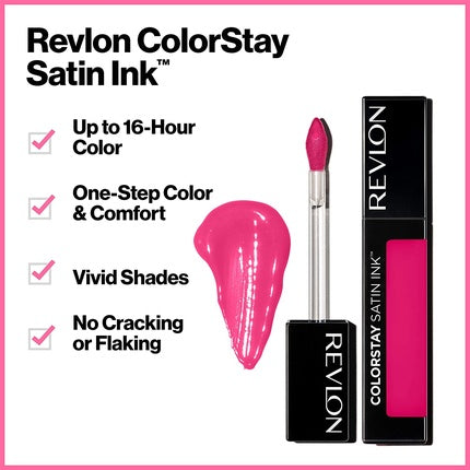 Ruj lichid, Revlon, ColorStay Satin Ink 020, roșu