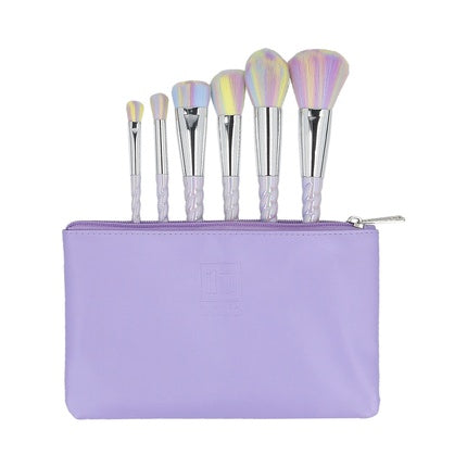 Set pensule machiaj, Ilu, 6 piese, pastel